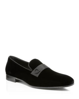 Men's Lapo Velvet Smoking Slipper Loafers by FERRAGAMO