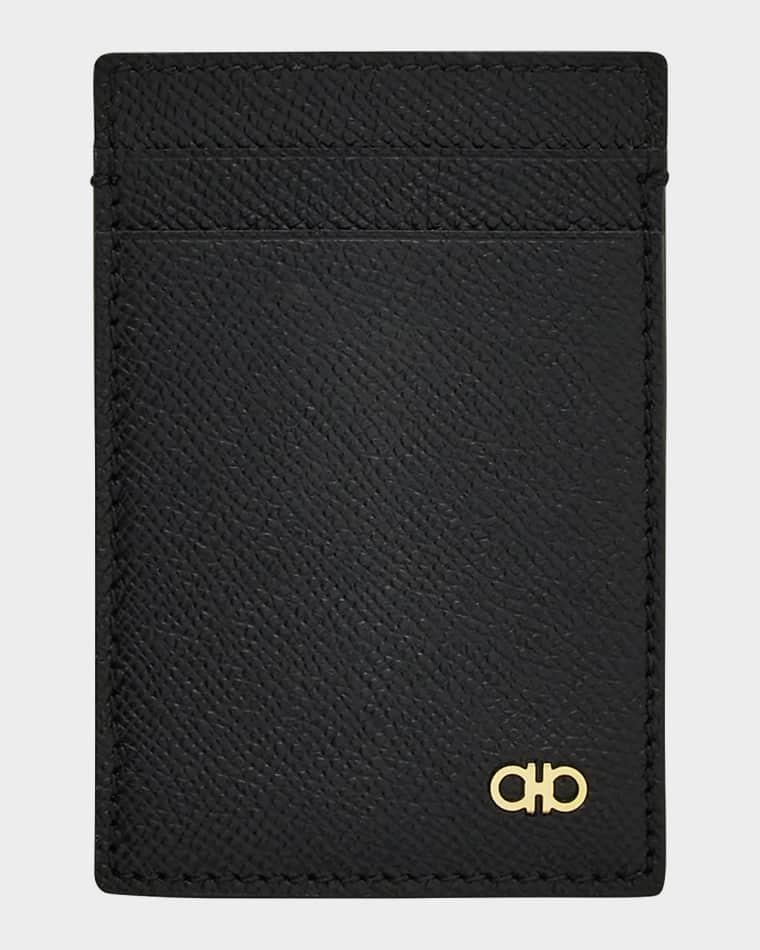 Men's Micro Gancio Money Clip Card Holder by FERRAGAMO