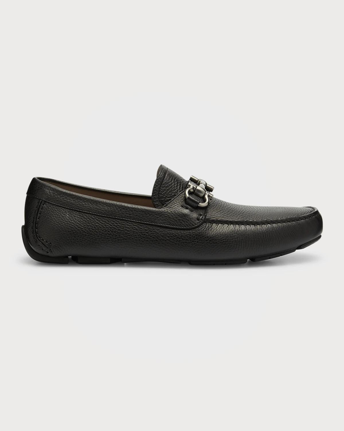 Men's Parigi Gancini Leather Drivers by FERRAGAMO