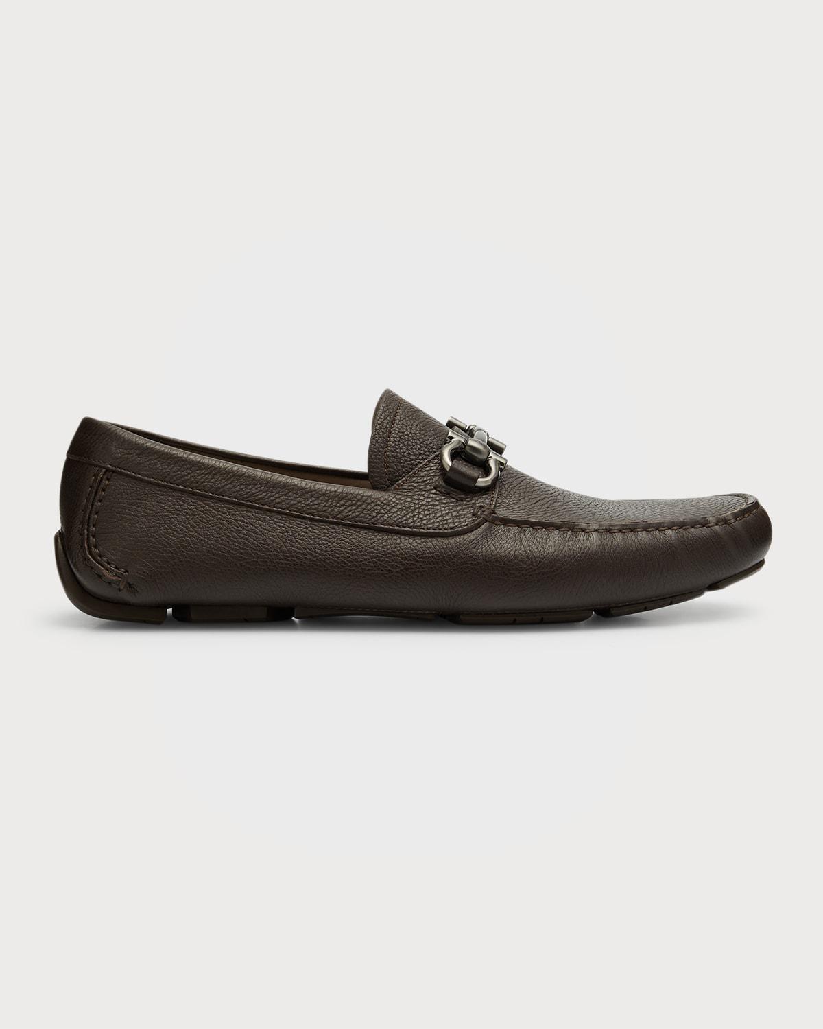 Men's Parigi Gancini Leather Drivers by FERRAGAMO