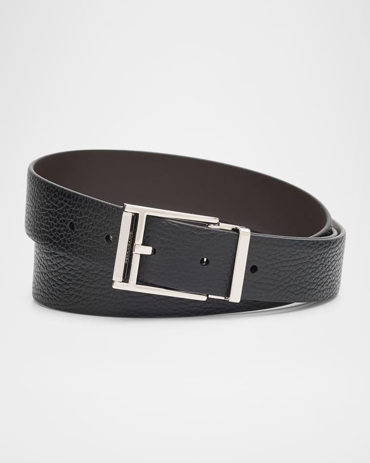 Men's Reversible Leather Resin-Buckle Belt by FERRAGAMO