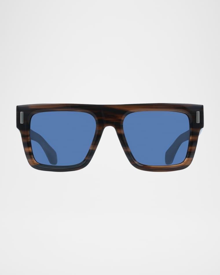 Men's Rivets Acetate Square Sunglasses by FERRAGAMO