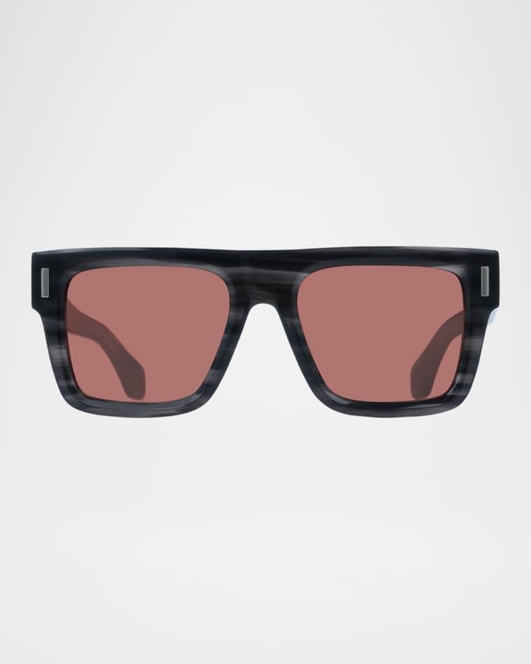 Men's Rivets Acetate Square Sunglasses by FERRAGAMO