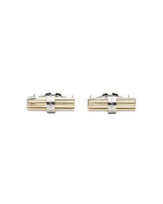 Men's Two Tone Cylindrical Cufflinks by FERRAGAMO