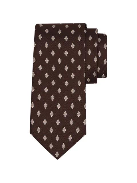 Micro Gancini print silk tie by FERRAGAMO