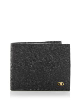 Micro Gancio Leather Bifold Wallet by FERRAGAMO