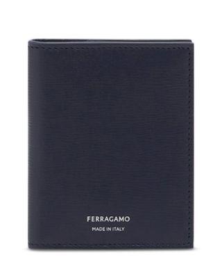Midnight Blue Classic Credit Card Holder by FERRAGAMO