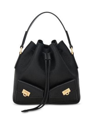 Mini Textured Leather Bucket Bag by FERRAGAMO
