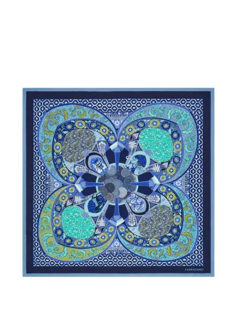 Monile print silk scarf by FERRAGAMO