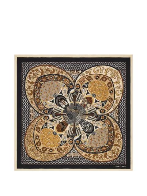 Monile print silk scarf by FERRAGAMO