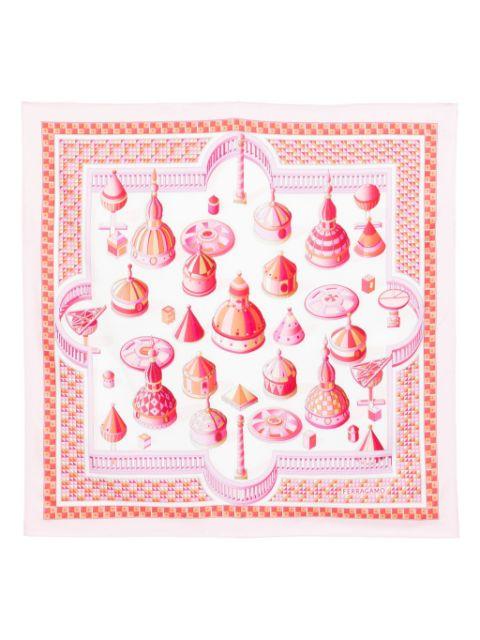 Nadir-print silk scarf by FERRAGAMO