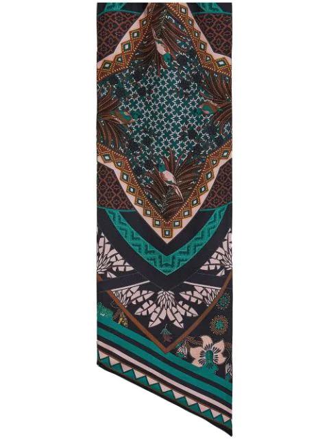 Nirvana-print silk bandeau scarf by FERRAGAMO