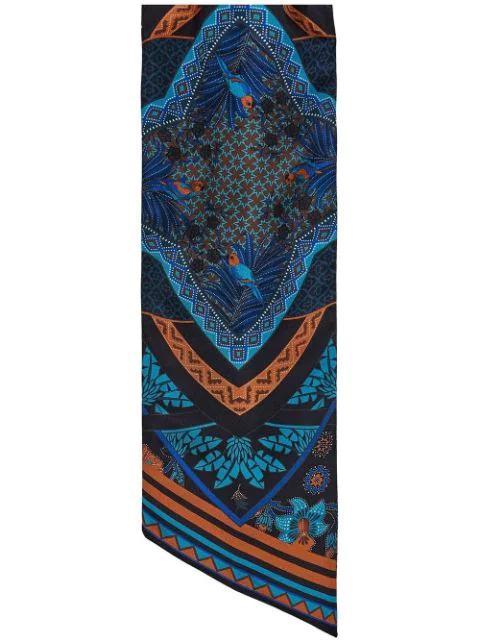 Nirvana-print silk bandeau scarf by FERRAGAMO
