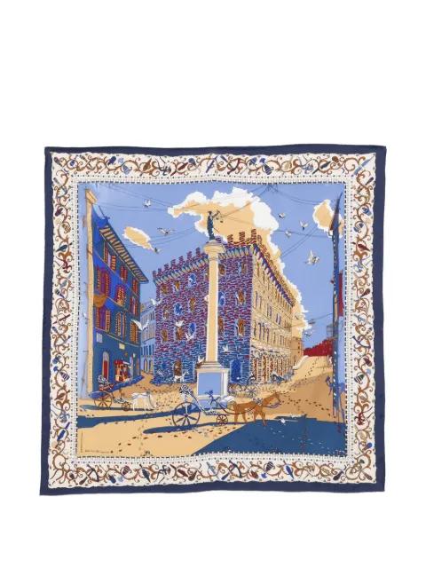Palazzo Spini Feroni-print scarf by FERRAGAMO