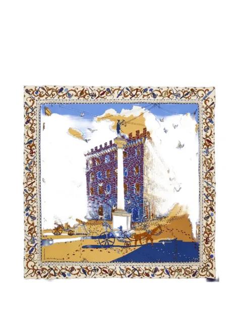 Palazzo graphic-print scarf by FERRAGAMO