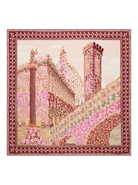 Palazzo-print silk scarf by FERRAGAMO