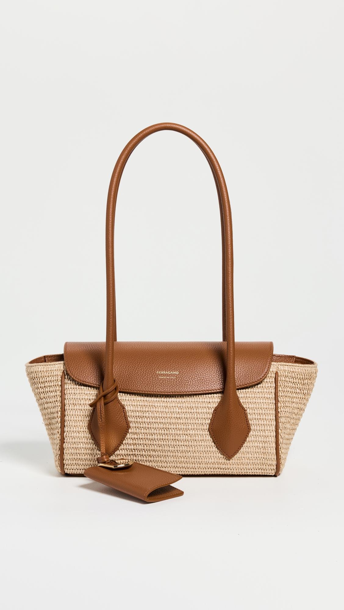 Rafia Naturale Shoulder Bag by FERRAGAMO