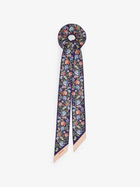 Ramages print silk scrunchie with mini bandeau by FERRAGAMO