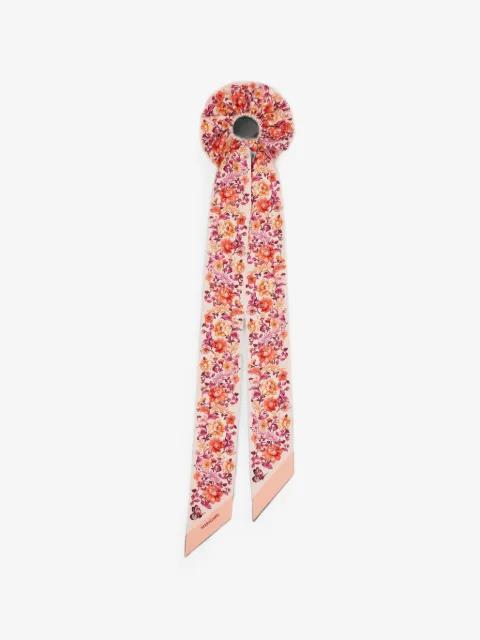 Ramages print silk scrunchie with mini bandeau by FERRAGAMO