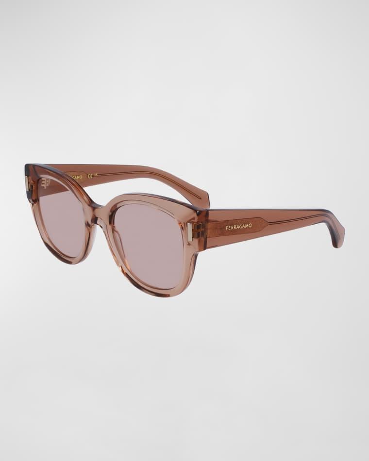 Rivets Acetate Cat-Eye Sunglasses by FERRAGAMO