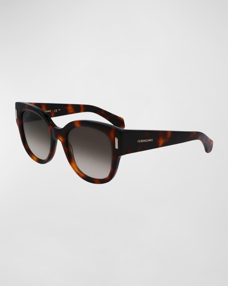 Rivets Acetate Cat-Eye Sunglasses by FERRAGAMO