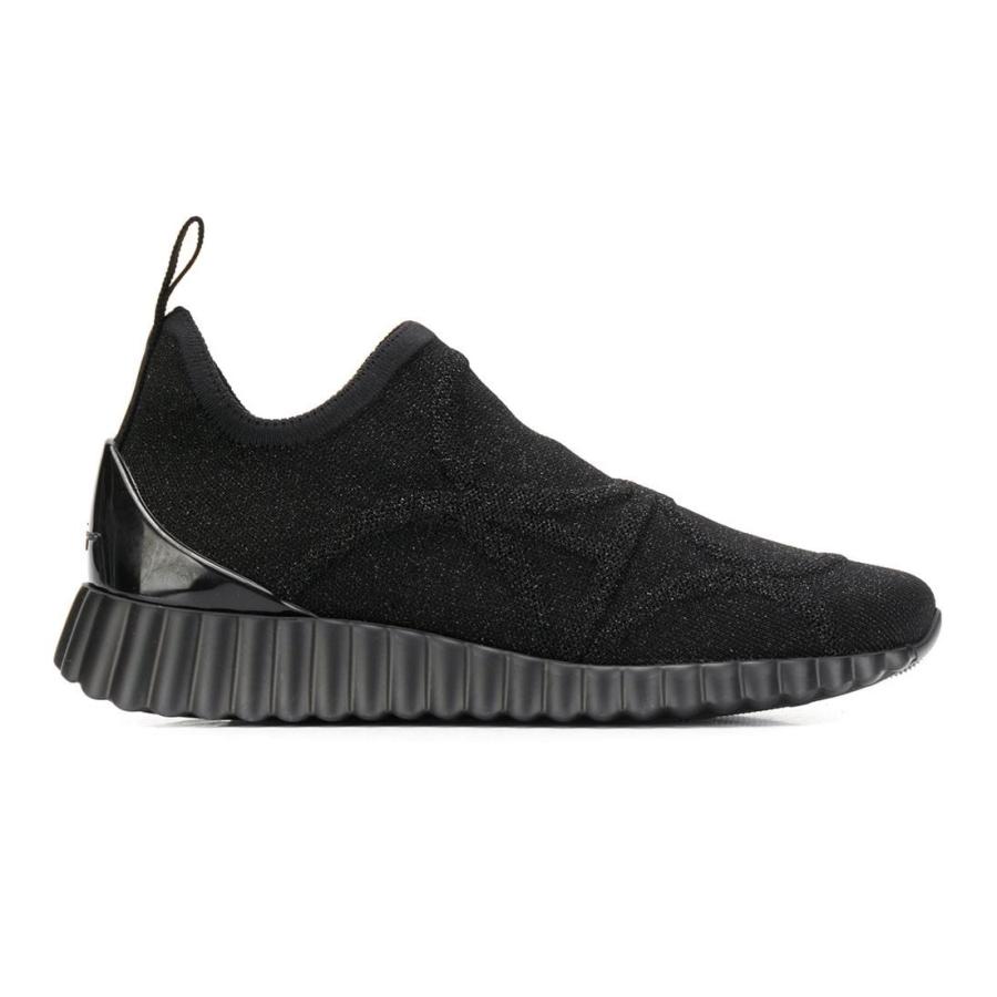 Salvatore Ferragamo Wavy Sole Low-top Sneakers In Black by FERRAGAMO