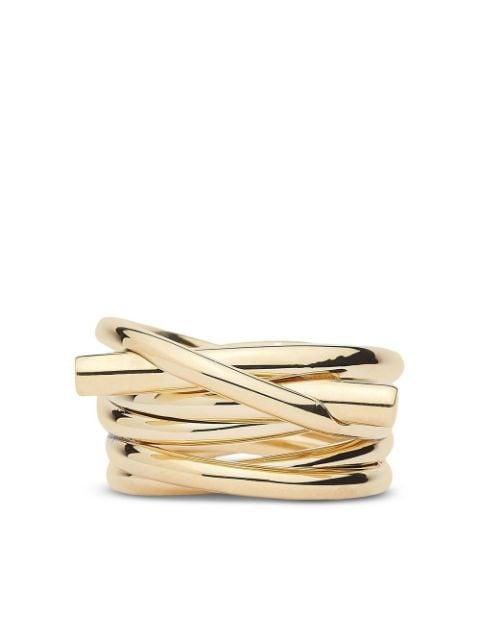 Size 56 Gancini-silhouette chunky ring by FERRAGAMO