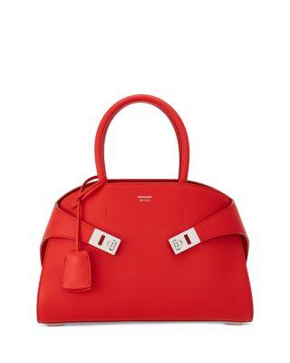 Small Hug Leather Top Handle Bag by FERRAGAMO