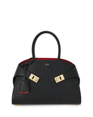 Small Hug Leather Top Handle Bag by FERRAGAMO