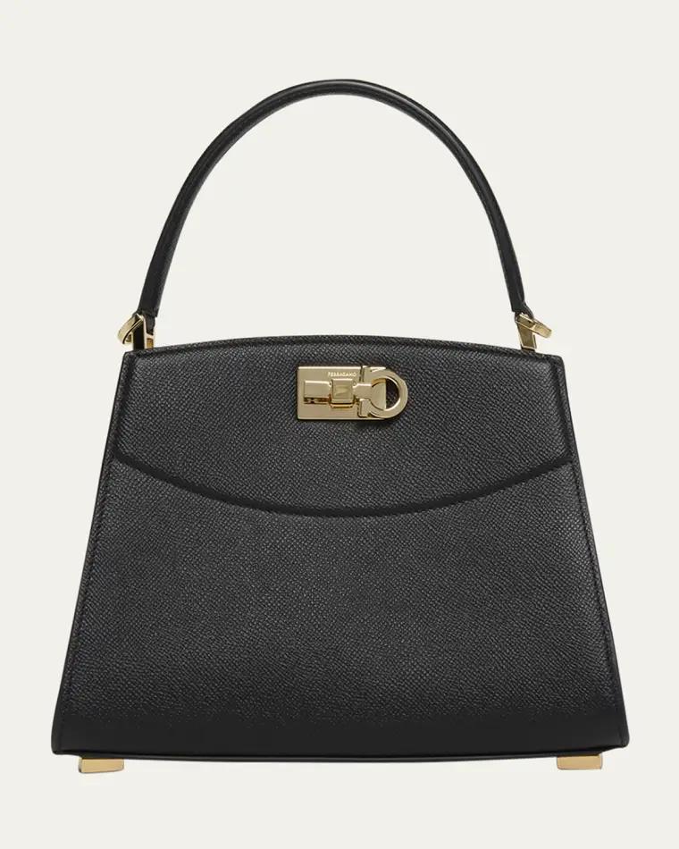 The New Studio Small Box Leather Top-Handle Bag by FERRAGAMO