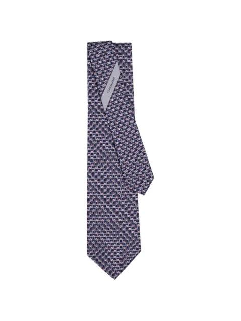 Tournament-print silk tie by FERRAGAMO