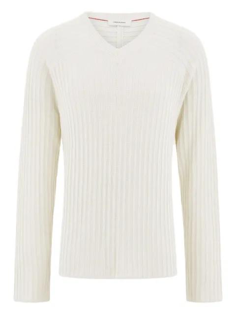 V-neck ribbed sweater by FERRAGAMO