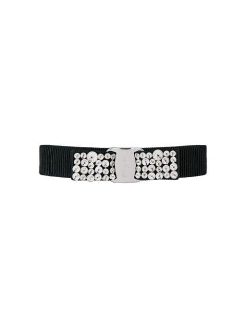 Vara bow crystal-embellished hair clip by FERRAGAMO