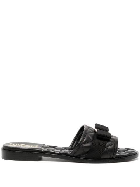 Vara bow quilted slides by FERRAGAMO