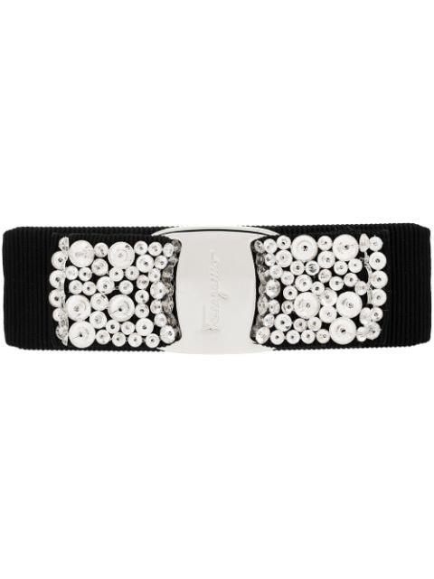 Vara crystal-embellished hair pin by FERRAGAMO