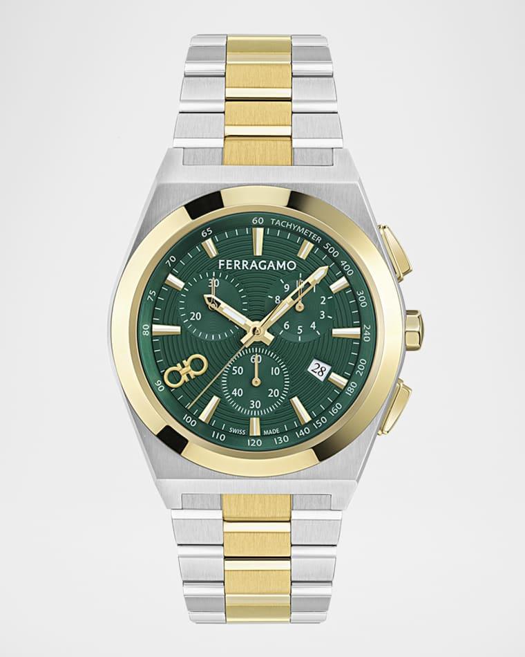 Vega Upper East Chrono Two-Tone Bracelet Watch, 42mm by FERRAGAMO