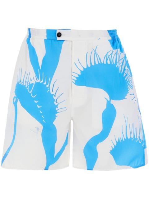Venus-print cotton bermuda shorts by FERRAGAMO