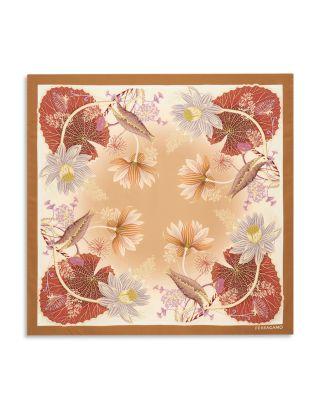 Water Lillies Square Silk Scarf by FERRAGAMO