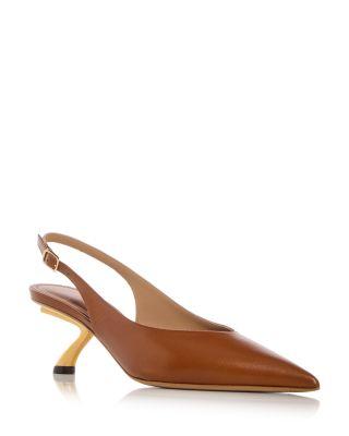 Women's Cleya S Shape Heel Slingback Pumps by FERRAGAMO
