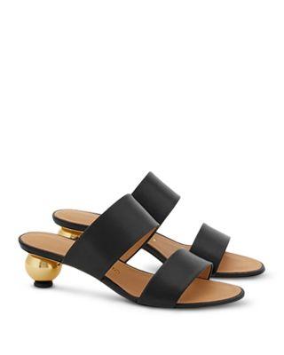 Women's Leather Bauble Heel Sandals by FERRAGAMO