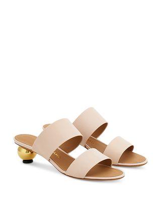Women's Leather Bauble Heel Sandals by FERRAGAMO