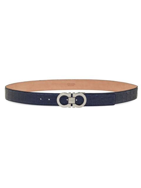 adjustable Gancini-buckle belt by FERRAGAMO