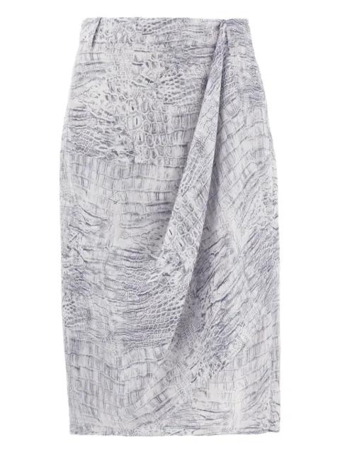 alligator-print mini skirt by FERRAGAMO