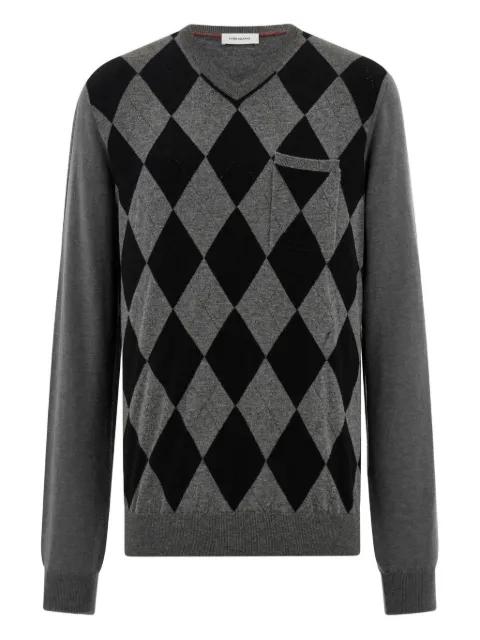 argyle pocket V-neck sweater by FERRAGAMO