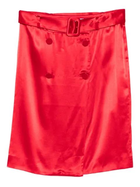 belted button-front midi skirt by FERRAGAMO