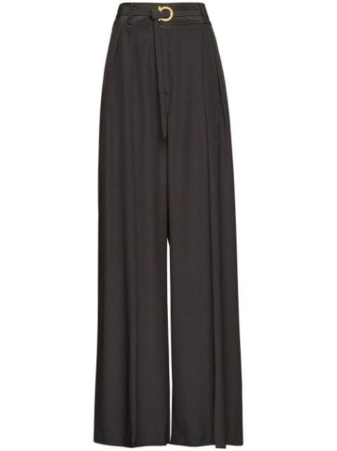 belted palazzo trousers by FERRAGAMO