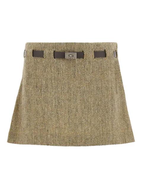 belted pleated short skirt by FERRAGAMO