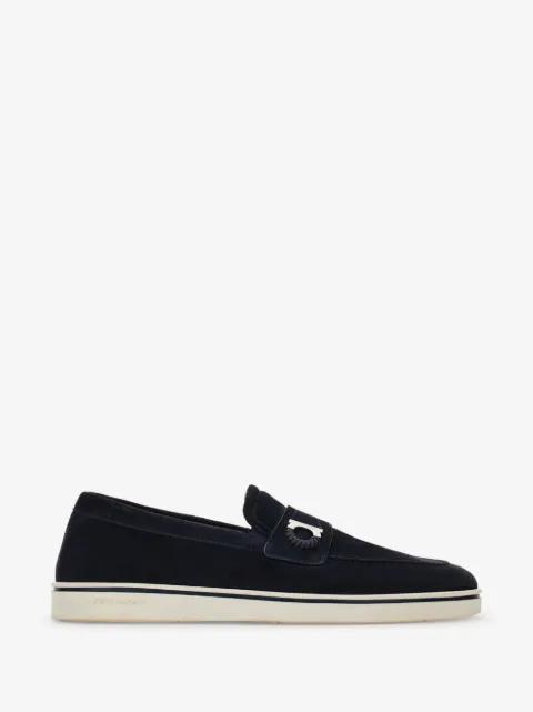 boat-shoe loafers with Gancini ornament by FERRAGAMO