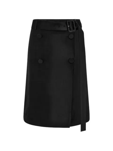 button belted midi skirt by FERRAGAMO