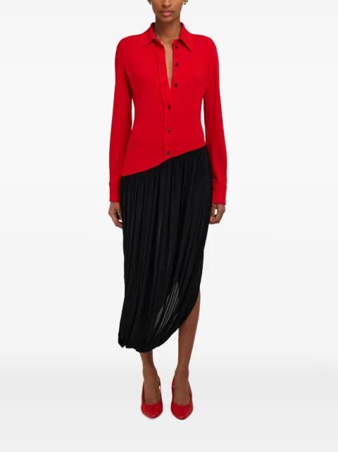 button-up asymmetrical dress by FERRAGAMO
